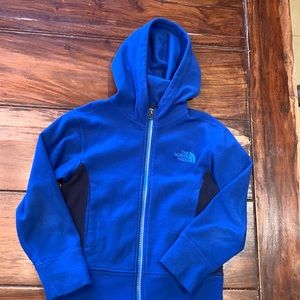 North Face zip up fleece hoodie.